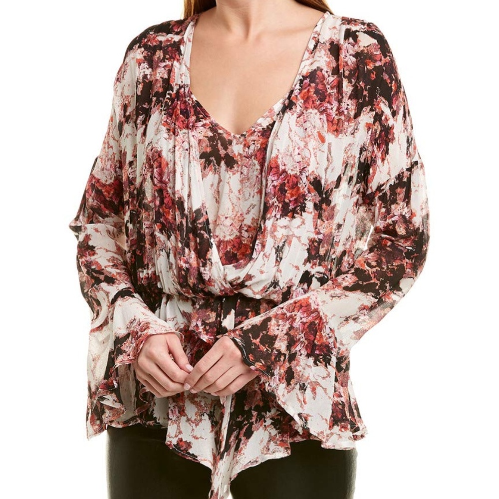 IRO Paradon Floral Bell Sleeve Layered Top 10